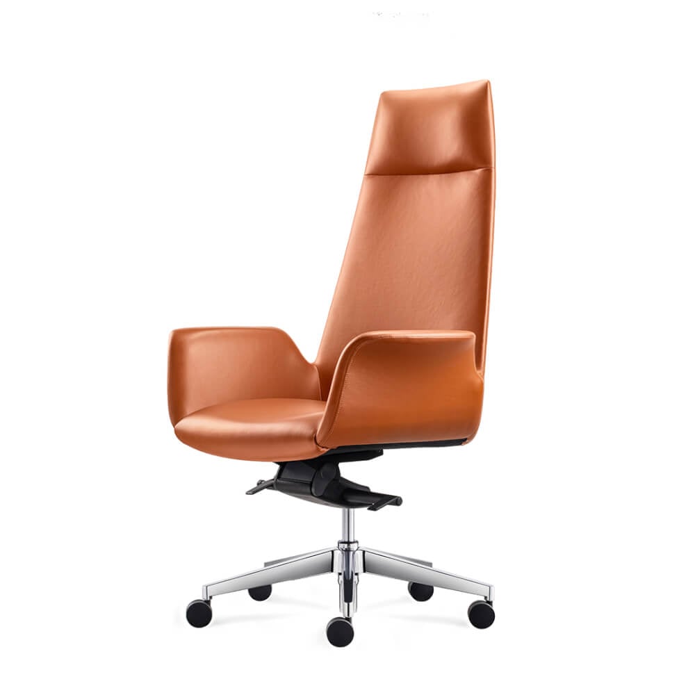 เก้าอี้ผู้บริหารหนังแท้ DF PROCHAIR รุ่น Rise Chair สีน้ำตาล